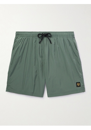 Belstaff - Clipper Straight-Leg Mid-Length Swim Shorts - Men - Green - S