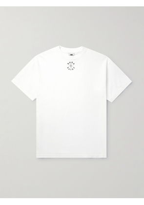 SAINT Mxxxxxx - Born X Raised Logo-Print Embroidered Cotton-Jersey T-Shirt - Men - White - S