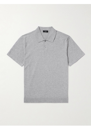Theory - Goris Knitted Polo Shirt - Men - Gray - S