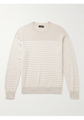 Theory - Striped Merino Wool Sweater - Men - Neutrals - S