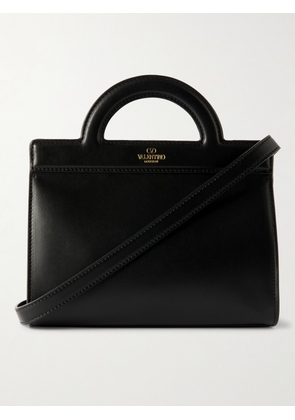 Valentino Garavani - Mini Logo-Print Leather Messenger Bag - Men - Black