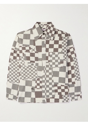 ERL - Checked Cotton-Canvas Jacket - Men - Gray - S