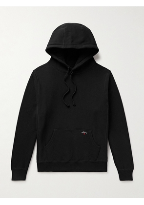 Noah - Logo-Embroidered Cotton-Jersey Hoodie - Men - Black - XS