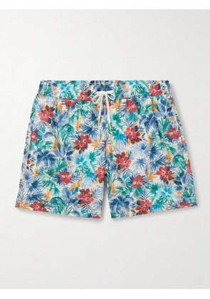 Hartford - Straight-Leg Mid-Length Floral-Print Swim Shorts - Men - Blue - S