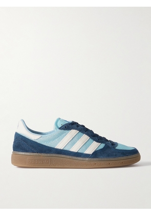 adidas Originals - Handball Pro SPZL Faux Leather-Trimmed Mesh and Suede Sneakers - Men - Blue - UK 5
