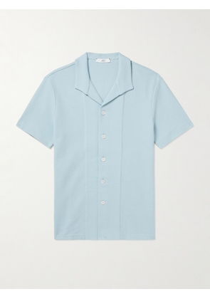 Mr P. - Waffle-Knit Cotton Shirt - Men - Blue - XS