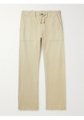 RRL - Wilton Straight-Leg Herringbone Cotton Drawstring Trousers - Men - Neutrals - UK/US 30