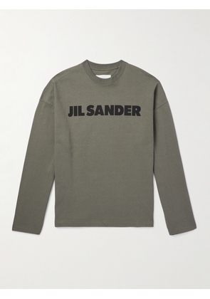 Jil Sander - Logo-Print Cotton-Jersey T-Shirt - Men - Green - XS
