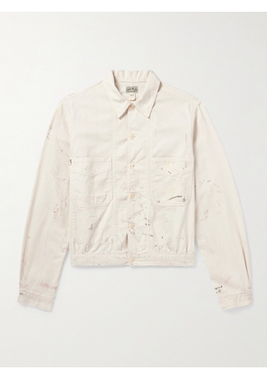RRL - Mathieu Paint-Splattered Cotton-Twill Shirt Jacket - Men - Neutrals - S