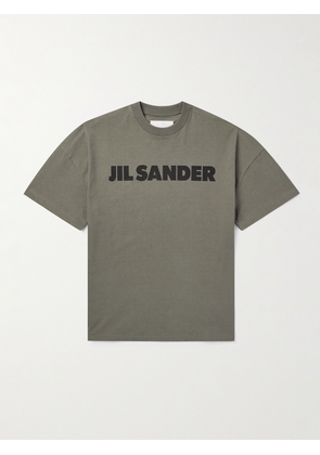 Jil Sander - Logo-Print Cotton-Jersey T-Shirt - Men - Green - XS
