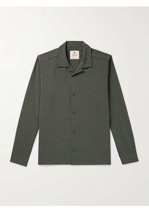 Snow Peak - Convertible-Collar Crepe Shirt - Men - Green - M