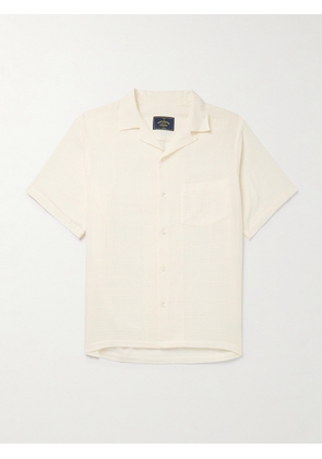 Portuguese Flannel - Convertible-Collar Checked Cotton-Gauze Shirt - Men - Neutrals - XS