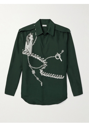 Burberry - Printed Silk Shirt - Men - Green - S