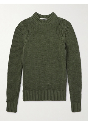Jil Sander - Cotton-Blend Bouclé Sweater - Men - Green - IT 46
