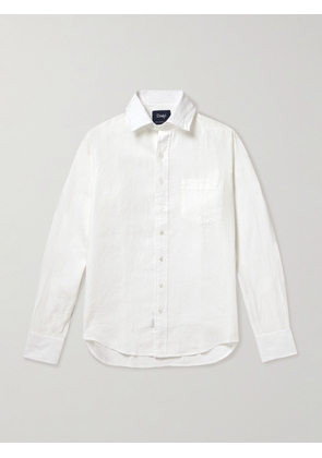 Drake's - Linen Shirt - Men - White - S