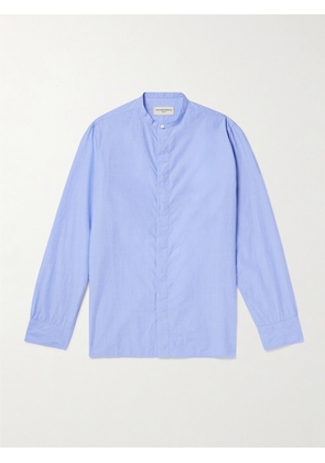 Officine Générale - Gaston Grandad-Collar End-On-End Cotton Shirt - Men - Blue - XS