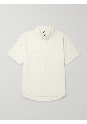 Nike - Button-Down Collar Cotton-Blend Seersucker Shirt - Men - Neutrals - XS