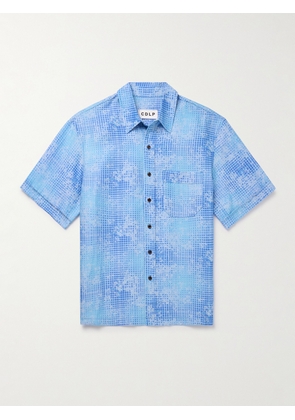 CDLP - Printed Lyocell and Linen-Blend Shirt - Men - Blue - IT 46