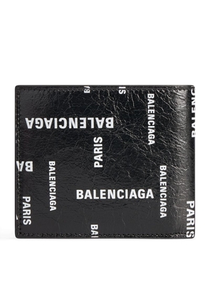 Balenciaga Lambskin Logo Bifold Wallet