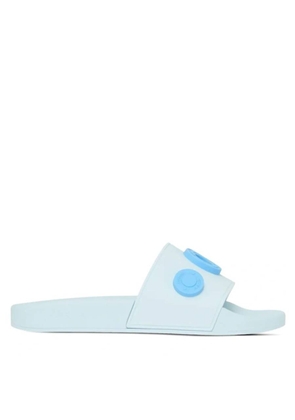 Burberry Pale Blue Furley Logo-Embellished Slide Sandals