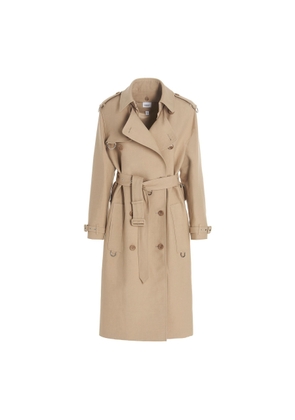 Burberry Ladies Soft Fawn Tech Fabric Trench Coat
