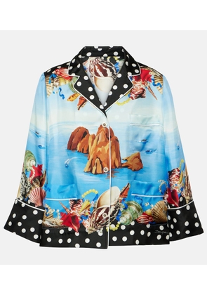 Dolce&Gabbana Capri printed silk satin shirt