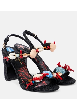 Dolce&Gabbana Capri Kiera Sophia embellished raffia sandals