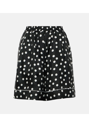 Dolce&Gabbana Capri polka-dot silk satin shorts