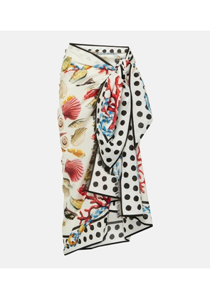 Dolce&Gabbana Capri printed cotton beach cover-up
