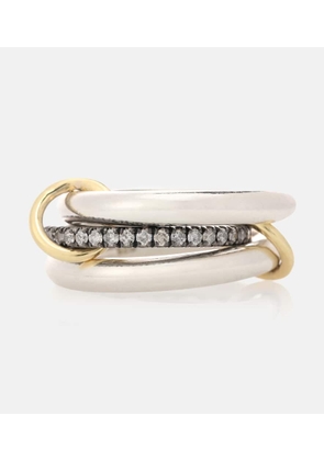 Spinelli Kilcollin Libra Noir sterling silver and 18kt gold rings with diamonds