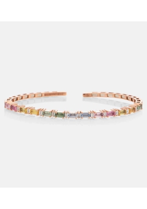 Suzanne Kalan Rainbow Fireworks 18kt rose gold bracelet with gemstones