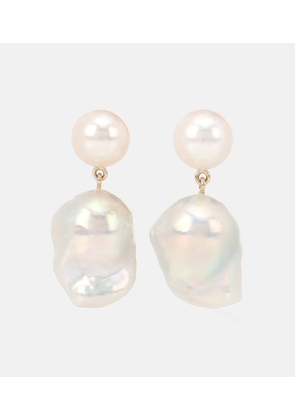 Sophie Bille Brahe Venus Blac 14kt gold earrings with pearls