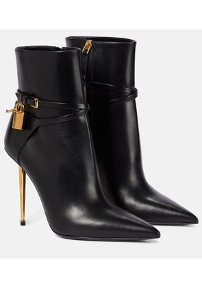 Tom Ford Padlock leather ankle boots