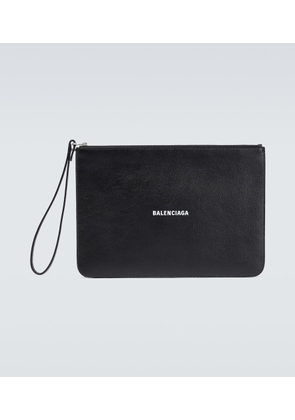 Balenciaga Zipped leather pouch