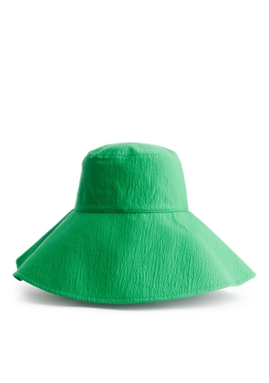 Seersucker Beach Hat - Green
