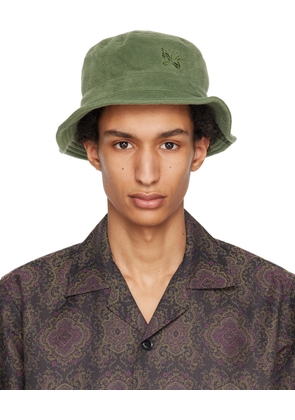 NEEDLES Green Embroidered Bucket Hat