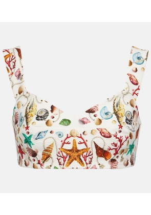 Dolce&Gabbana Capri printed cotton bra top
