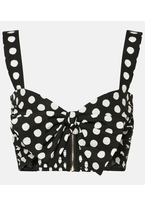 Dolce&Gabbana Capri polka-dot cotton bra top