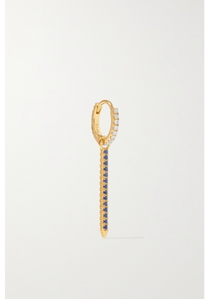MARIA TASH - Eternity Bar 6.5mm 18-karat Gold, Diamond And Sapphire Single Hoop Earring - One size