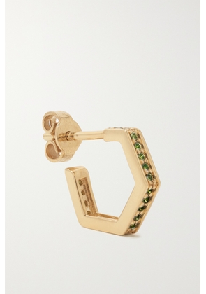 KOLOURS JEWELRY - Hexagon Small 18-karat Gold Diamond Single Hoop Earring - One size