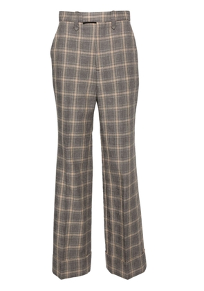 Gucci checked straight-leg trousers - Grey