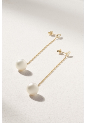 Mizuki - 14-karat Gold, Pearl And Diamond Earrings - One size