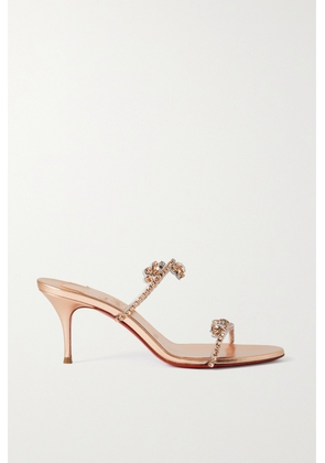 Christian Louboutin - Just Queen 70 Crystal-embellished Pvc Mules - Gold - IT34,IT35,IT35.5,IT36,IT36.5,IT37,IT37.5,IT38,IT38.5,IT39,IT39.5,IT40,IT40.5,IT41,IT41.5,IT42