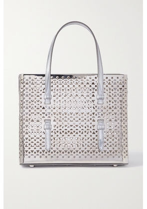 Alaïa - Mina 20 Small Laser-cut Mirrored-leather Tote - Silver - One size