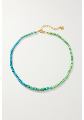Fry Powers - Electric 14-karat Gold Turquoise Necklace - Multi - One size
