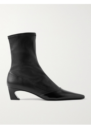 Acne Studios - Patent-trimmed Leather Ankle Boots - Black - IT35,IT36,IT37,IT38,IT39,IT40,IT41