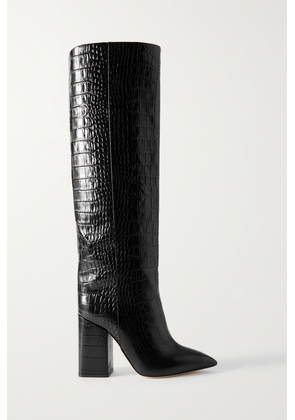 Paris Texas - Anja Croc-effect Leather Knee Boots - Black - IT35,IT35.5,IT36,IT36.5,IT37,IT37.5,IT38,IT38.5,IT39,IT39.5,IT40,IT40.5,IT41,IT41.5,IT42