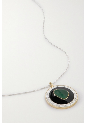 Pascale Monvoisin - Stromboli N°1 9-karat Gold, Sterling Silver, Resin, Diamond And Turquoise Necklace - Blue - One size