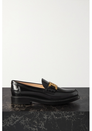 Tod's - Gomma Basso Embellished Glossed-leather Loafers - Black - IT34,IT34.5,IT35,IT35.5,IT36,IT36.5,IT37,IT37.5,IT38,IT38.5,IT39,IT39.5,IT40,IT40.5,IT41,IT41.5,IT42