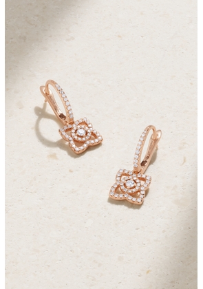 De Beers Jewellers - Enchanted Lotus 18-karat Rose Gold Diamond Hoop Earrings - One size